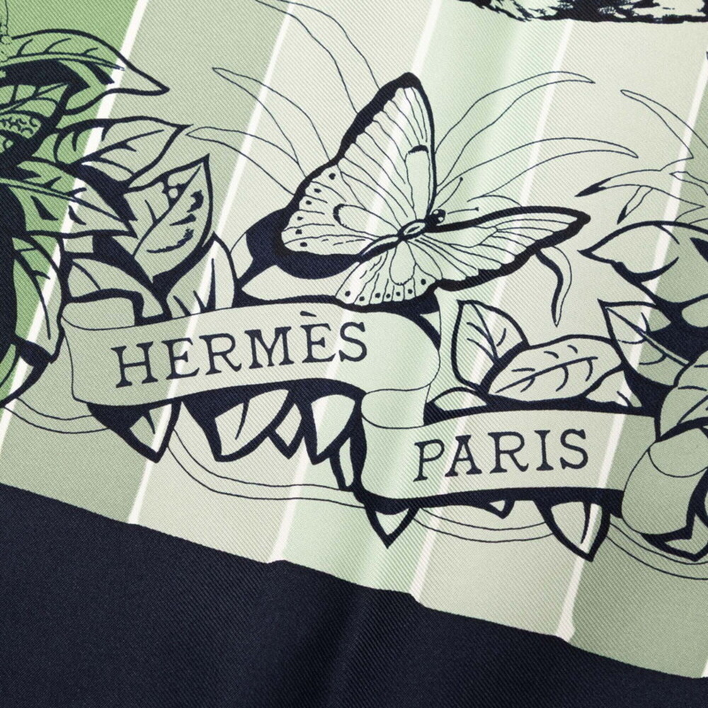 HERMES Authentic Blue Silk Love Scarf - Picture 3 of 10